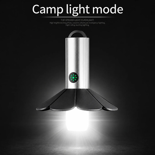 Farol luz linterna LED recargable con trípode camping D46 - Imagen 5