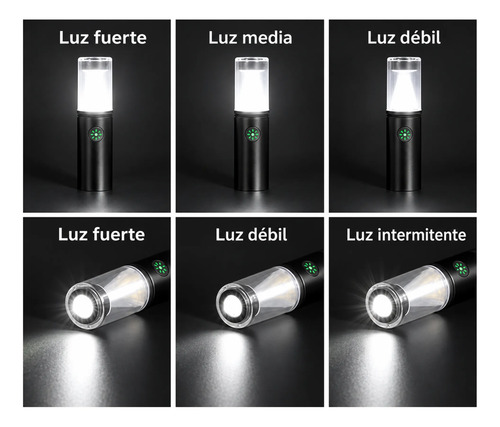 Farol luz linterna LED recargable con trípode camping D46 - Imagen 6