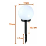 Lámparas estacas X3 esferas luz LED solares 10 cm - Imagen 7