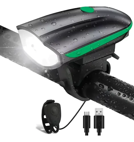 Luz Led Delantera Y Bocina Para Bicicleta Recargable Usb - Imagen 19