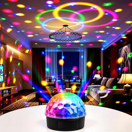 Bola luz LED RGB Jellytec light con control remoto mp3 - Imagen 4