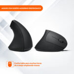Mouse Optico Vertical Diseño Ergonomico Con Cable Usb - Imagen 2