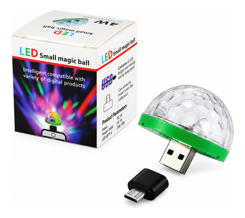 Pack X12 mini esfera RGB USB OTG audio rítmica para celular - Imagen 5