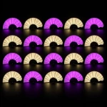 Pack X20 Abanicos Luminosos Luz Led Fiestas Cotillon Yj0863