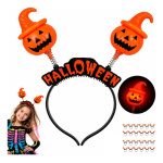 Pack X24 vinchas calabaza con luz LED Halloween Yj0127