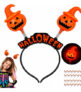 Pack X24 vinchas calabaza con luz LED Halloween Yj0127