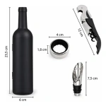 Set De 3 Accesorios Para Vino Con Estuche Botella - Imagen 3