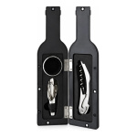 Set De 3 Accesorios Para Vino Con Estuche Botella