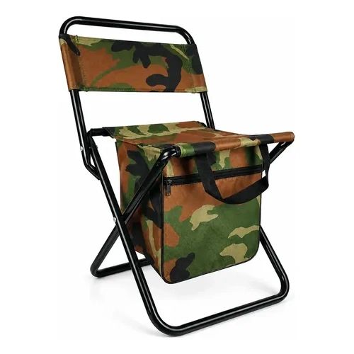 Silla plegable con mochila camuflada para camping campamento Cc22