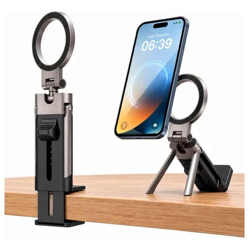Soporte magnético plegable para celular 2 en 1 con pinza 026-16