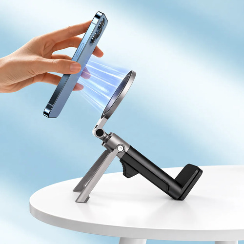 Soporte Magnético Plegable Celular 2 En 1 Con Pinza 026-16 - Imagen 4