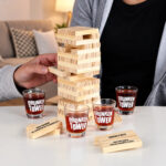 Torre De Madera Con Prendas + 4 Shots Para Previas Boliche