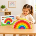 Arcoiris Juguete Apilable Encastre De Madera Infantil Aa1605 - Imagen 2