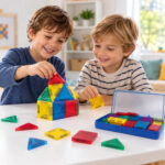 Bloques Magneticos 78 Piezas En Lata Juego Didactico 1829 78 - Imagen 2