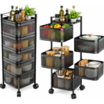 Carrito Organizador 5 Estantes Cuadrado Frutero Hogar X002