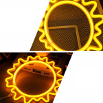 Cartel Forma De Sol Neón Led De Pared Usb Pilas Hogar 50052 - Imagen 4