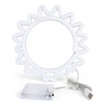 Cartel Forma De Sol Neón Led De Pared Usb Pilas Hogar 50052 - Imagen 6