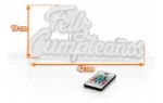 Cartel Luminoso Rgb Feliz Cumpleaños Con Control Remoto App - Imagen 5