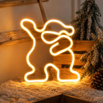 Cartel Papá Noel Neón Led Santa Claus Pared Usb Pilas 50051 Cálido