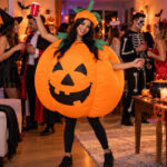 Disfraz Inflable Calabaza Naranja Fiesta Halloween Yj1006 Negro Único - Imagen 5
