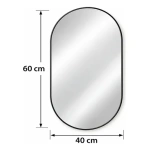 Espejo ovalado alargado de pared 60x40 cm 26025 - Imagen 5