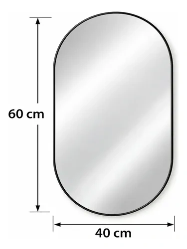Espejo ovalado alargado de pared 60x40 cm 26025 - Imagen 5