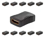 Pack X12 Ficha Adaptador Unión Cupla Hdtv Hembra Extensor