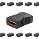 Pack X12 Ficha Adaptador Unión Cupla Hdtv Hembra Extensor
