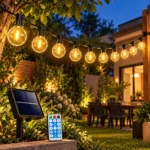Guirnalda Led 5 Metros 10 Foquitos Con Panel Solar Gsl Blanco Cálido