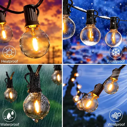 Guirnalda Led Con Panel Solar 30 Foquitos 15 Metros Gsl - Imagen 5