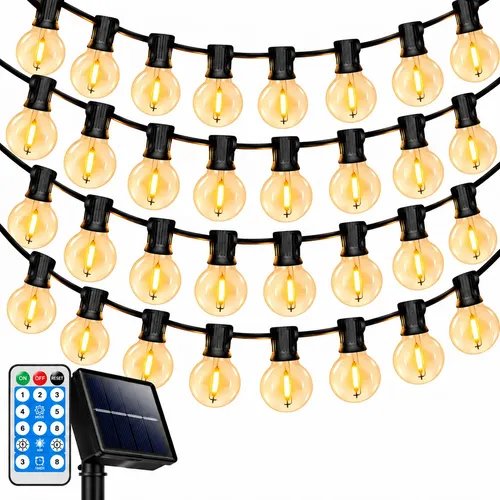 Guirnalda Led Con Panel Solar 30 Foquitos 15 Metros Gsl - Imagen 1