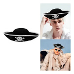 Sombrero pirata para Halloween borde dorado B084