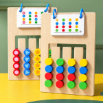 Juego de madera ingenio de 4 colores formas doble cara Aa2375 - Imagen 2