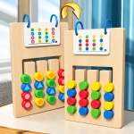 Juego de madera ingenio de 4 colores formas doble cara Aa2375 - Imagen 7