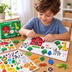 Juego didáctico rompecabezas granja animales magnético Aa2376 - Imagen 5