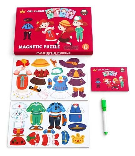 Juego didáctico rompecabeza ropa y marcador infantil Aa2377 - Imagen 6
