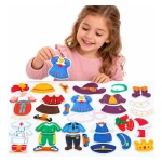 Juego didáctico rompecabeza ropa y marcador infantil Aa2377 - Imagen 4