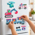 Juego autos medios de transporte didáctico magnético Aa2379 - Imagen 4