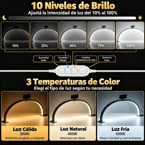 Lámpara LED plegable manicura estética uñas maquillaje F550a - Imagen 7