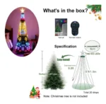 Luces LED inteligentes de colores para árbol de navidad Tq9 - Imagen 4