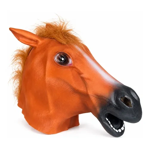 Máscara de caballo para eventos fiestas Halloween de látex Yj0151