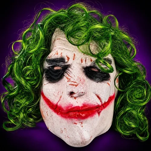 Máscara de látex payaso joker guasón fiesta Halloween Yj0150 - Imagen 6