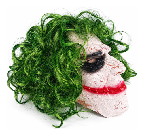 Máscara de látex payaso joker guasón fiesta Halloween Yj0150 - Imagen 3