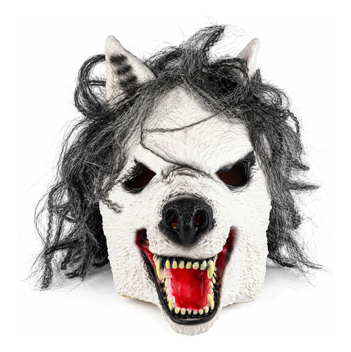 Máscara de lobo para eventos fiestas Halloween de látex Yj0152