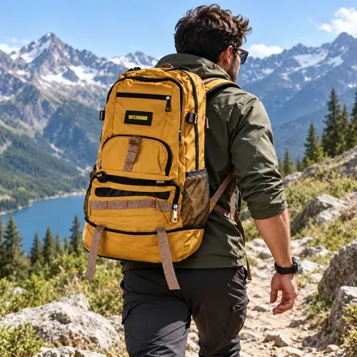 Mochila táctica tipo mochilero reforzada trekking 241237 - Imagen 15