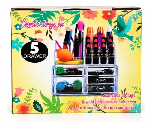 Organizador acrílico de maquillaje con compartimentos 27176 transparente - Imagen 6