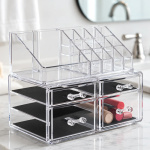 Organizador acrílico de maquillaje con compartimentos 27176 transparente - Imagen 9