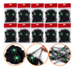 Pack X10 Telarañas Halloween + 20 Arañas Fluorescentes 01-01