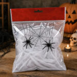 Pack X5 Telaraña Blanca Halloween Cotillón + 2 Arañas 01-01 - Imagen 6