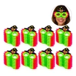 Pack X80 antifaces químicos luminosos con sombrero bruja Yj0907